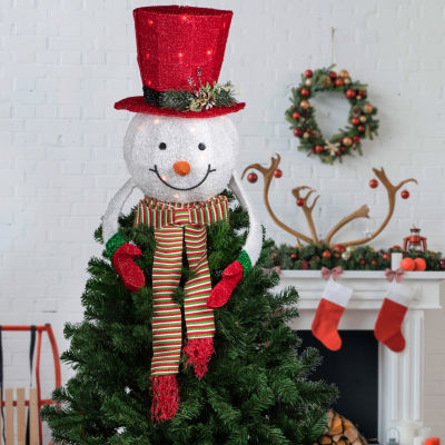 Northlight Prelit Snowman With Hat Christmas Tree Topper