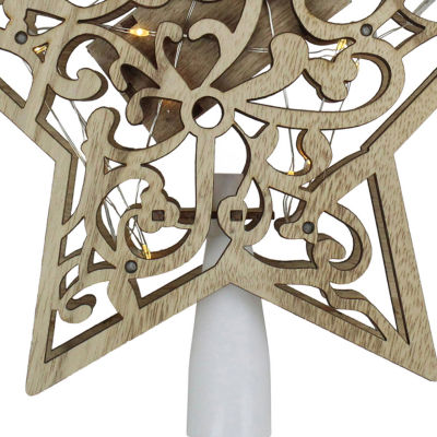 Northlight Lighted Star With Cut-Out Christmas Tree Topper