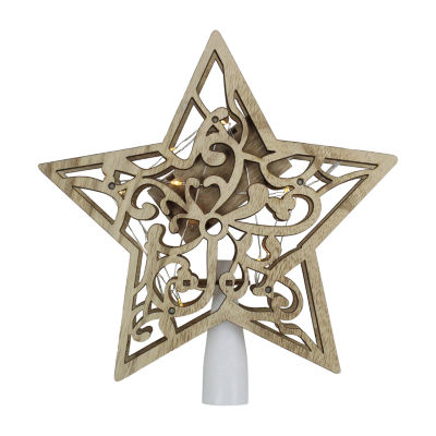 Northlight Lighted Star With Cut-Out Christmas Tree Topper