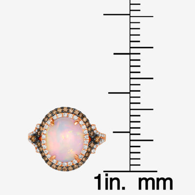 Le Vian® Grand Sample Sale™ Ring featuring 2 1/3 CT. Neopolitan Opal™ 1/3 CT. Chocolate Diamonds® 3/8 CT. Nude Diamonds™ set in 14K Strawberry Gold®