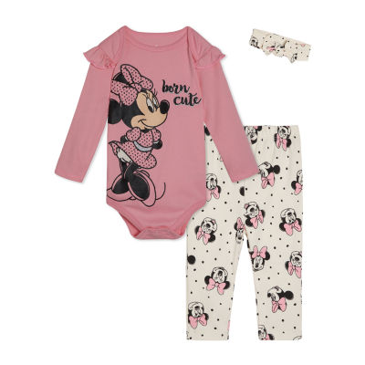 Baby Girls 3-pc. Minnie Mouse Pant Set