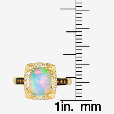 Le Vian® Grand Sample Sale™ Ring featuring 1 5/8 CT. Neopolitan Opal™ 1/10 CT. Chocolate Diamonds® 1/10 CT. Nude Diamonds™ set in 14K Honey Gold™