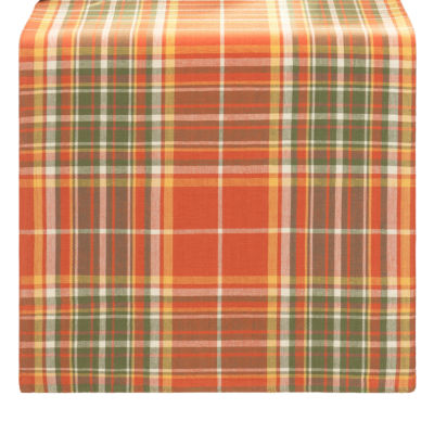 Elrene Home Fashions Hawley Plaid Harvest Cotton Table Runner