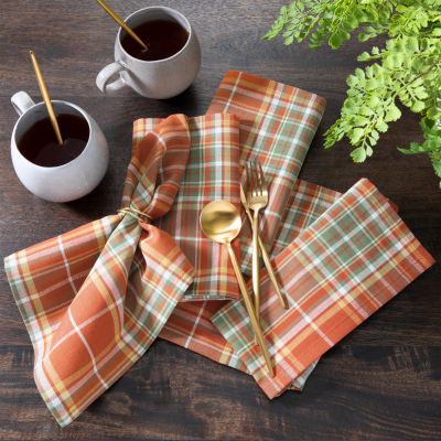 Elrene Home Fashions Hawley Plaid Harvest 8-pc. Napkins