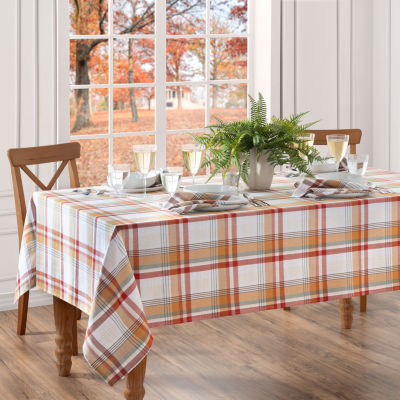 Elrene Home Fashions Seneca Plaid Harvest Cotton Rectangle Tablecloth