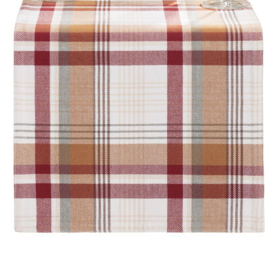 Elrene Home Fashions Seneca Plaid Harvest Cotton Table Runners