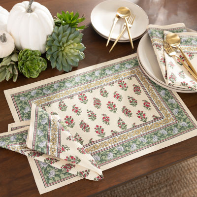 Elrene Home Fashions Nomad Harvest Block Print 4-pc. Placemats