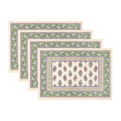 Elrene Home Fashions Nomad Harvest Block Print 4-pc. Placemat