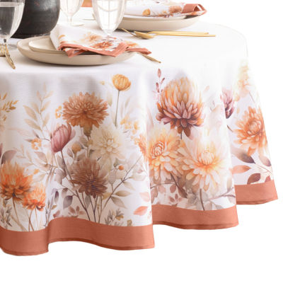 Elrene Home Fashions Autumn Blooms Round/Oval Tablecloth