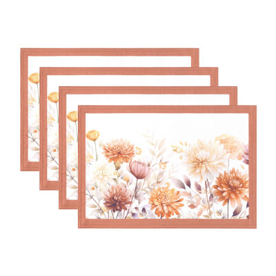 Elrene Home Fashions Autumn Blooms 4-pc. Placemats