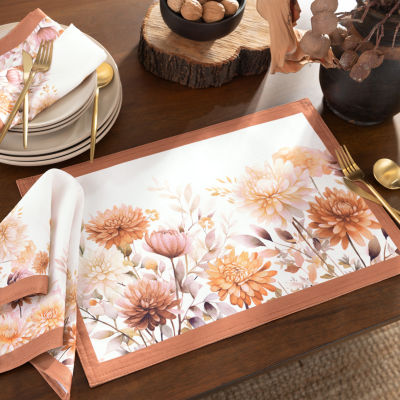 Elrene Home Fashions Autumn Blooms 4-pc. Napkins