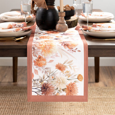 Elrene Home Fashions Autumn Blooms Table Runner