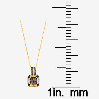 Le Vian® Pendant featuring 1/4 cts. Chocolate Diamonds®  1/20 Blackberry 1/10 Nude Diamonds™ set 14K Honey Gold™