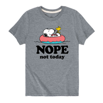 Snoopy Little & Big Kid Boys Crew Neck Short Sleeve Regular Fit Peanuts Graphic T-Shirt
