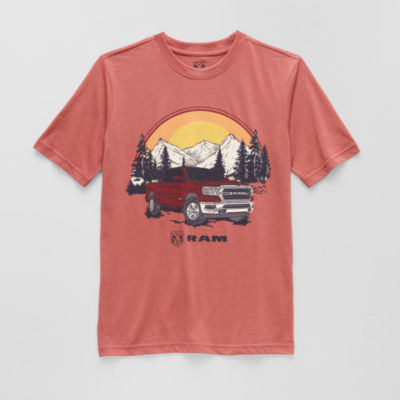 Hollywood Dodge Ram Big Kid Boys Crew Neck Short Sleeve Regular Fit Graphic T-Shirt