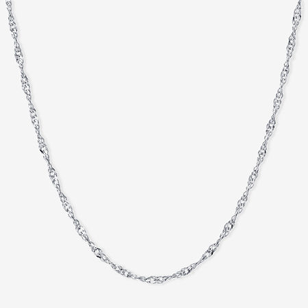 Silver Treasures Made In Italy Sterling Silver 16-30" Twist Chain Necklace, One Size