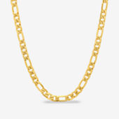 Steeltime 18K Gold Over Stainless Steel 24 Inch Figaro Chain
