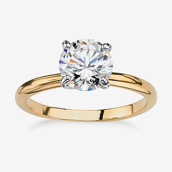 Old Mine 8mm Near Colorless Cubic Zirconia Engagement Ring -   Cubic  zirconia engagement rings, Engagement rings, Colorless diamond