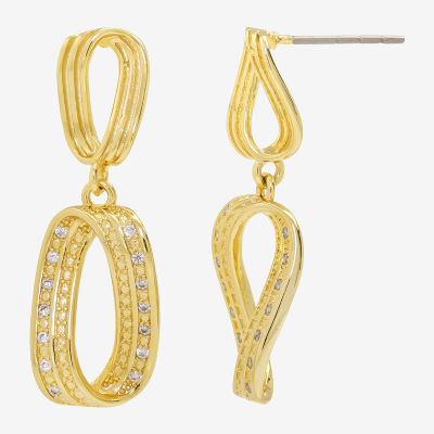 Sparkle Allure Cubic Zirconia 14K Gold Over Brass Drop Earrings JCPenney