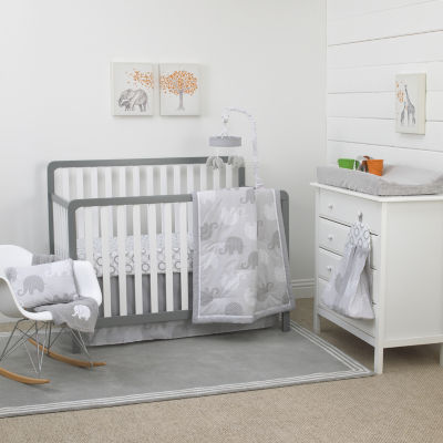 Nojo Gray Elephant Crib Bedding Set, Color: Gray JCPenney