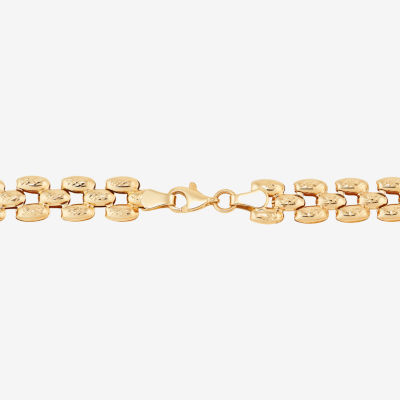 Womens 14K Gold 7.25 Inch Link Bracelet