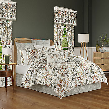 ROYAL FLORAL Linen King Size Bedspread Queen Size Bedspread