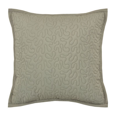 Royal Court Evergreen Square Quilted Square Throw Pillow