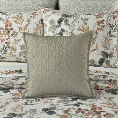 Royal Court Evergreen Square Quilted Square Throw Pillow