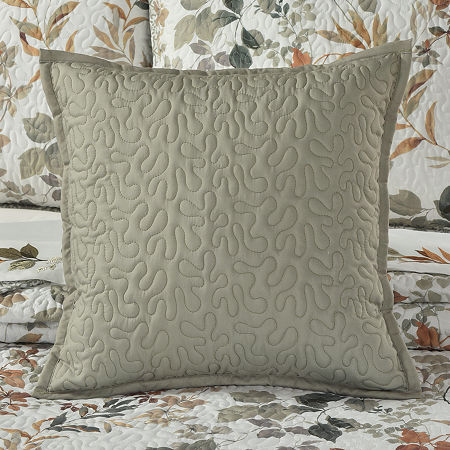 Royal Court Evergreen Square Quilted Square Throw Pillow, One Size, Green