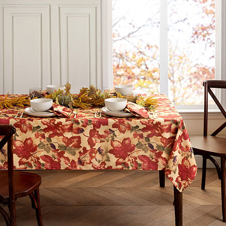 Elrene Home Fashions Harvest Fest Tablecloth, One Size, Orange