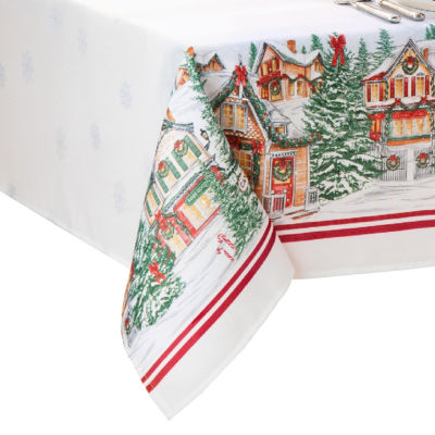 Elrene Home Fashions Storybook Christmas Tablecloth