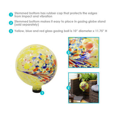 Net Health Shops Bright Summer Burst Gazing Globe - 10 In Glass Yard Art