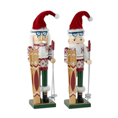 North Pole Trading Co. 7 Penguin Wood Nutcracker