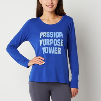 Xersion Womens Crew Neck Long Sleeve T-Shirt