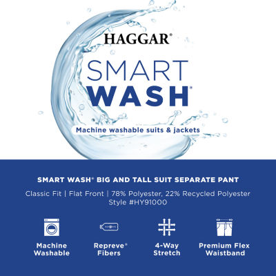 Haggar Men's Smart Wash®  with Repreve Classic Fit Big & Tall Suit Separates