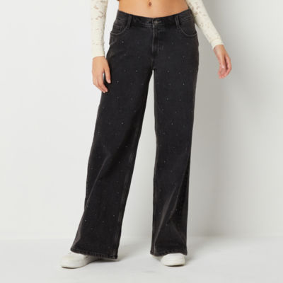 Arizona Womens Mid Rise Wide Leg Drawstring Pants - Juniors - JCPenney