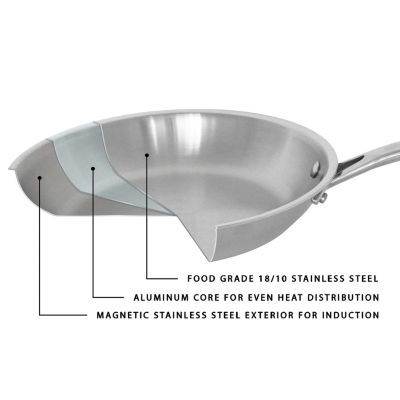 BergHOFF Professional 18/10 Stainless Steel 10" Frying Pan