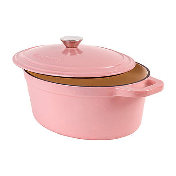 5-Quart Ceramic Dutch Oven and Glass Lid, Pink
