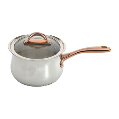 Anolon Nouvelle Copper 3.5-Qt. Stainless Steel Covered Saucepan