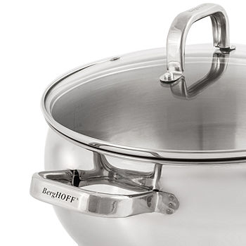 BergHOFF Belly 18/10 Stainless Steel 3-Pc. Fry Pan & Skillet Set, Silver
