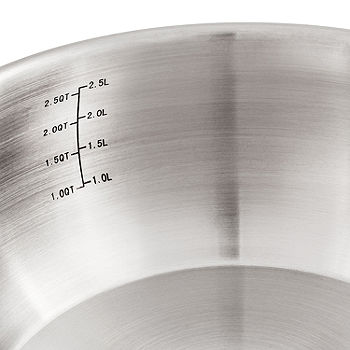 BergHOFF Belly Shape 12 piece 18/10 Stainless Steel Cookware Set, Metal Lids