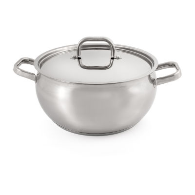 Hali Steamer Set W/Lid - 3 Qt Casserole W/Lid & Steamer Insert - Mirror  Finish - SS - 0.4 mm, Color: Silver - JCPenney