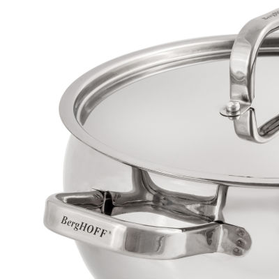 BergHOFF Belly Shape 18/10 Stainless Steel 5.5-qt. Stockpot with Lid