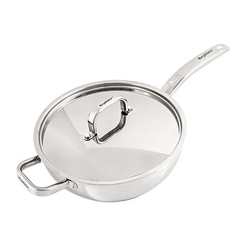 Berghoff Ouro Covered Deep Skillet with Glass Lid, 10 - Silver