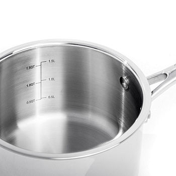 BergHOFF Ouro Stainless Steel Skillet with Glass Lid - Silver