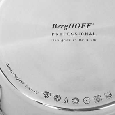 BergHOFF Professional 18/10 Stainless Steel Tri-Ply 10 Fry Pan