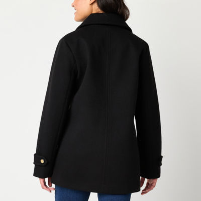 Liz Claiborne Womens Water Resistant Midweight Peacoat