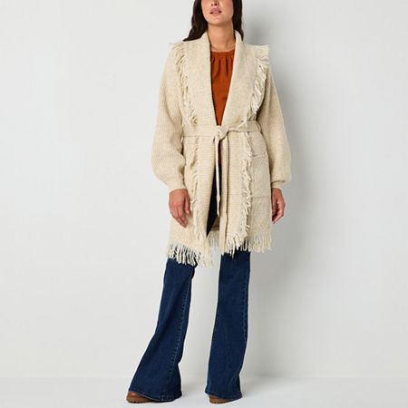 Ryegrass Womens Long Sleeve Cardigan, Xx-large, Beige