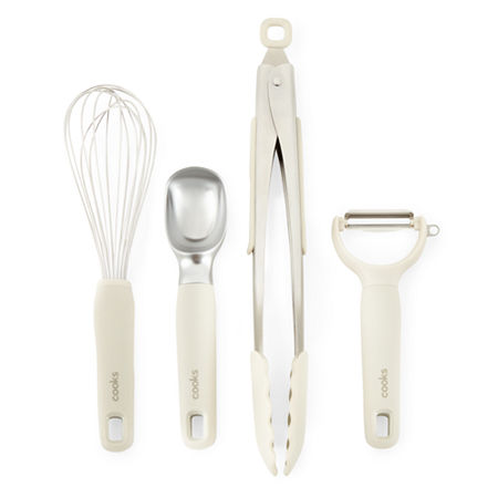 Cooks Essential 4-pc Tool And Gadget Set, One Size, White