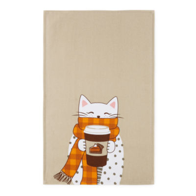 Layerings Pumpkin Spice Cat 2-pc. Kitchen Towel